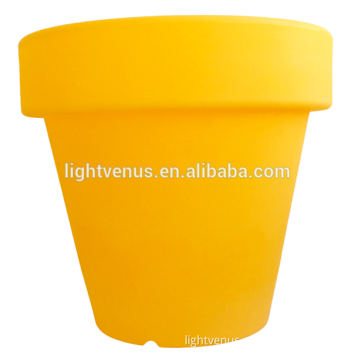 Glowing light up LED flower pot color changeable RGB Colors LED Planters Pot led vase decoration